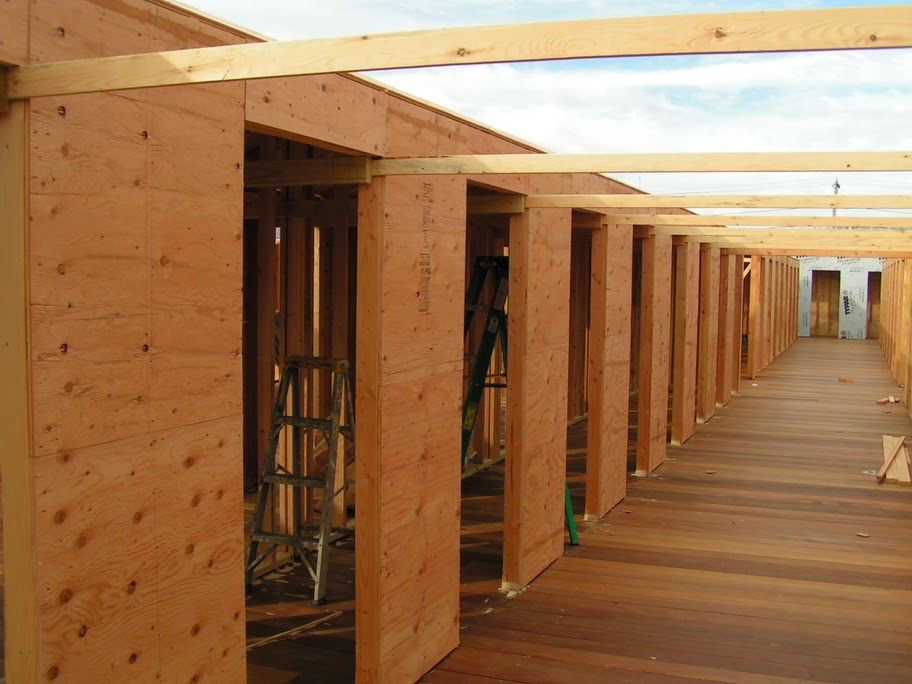 Row of Changing Room - Looking West